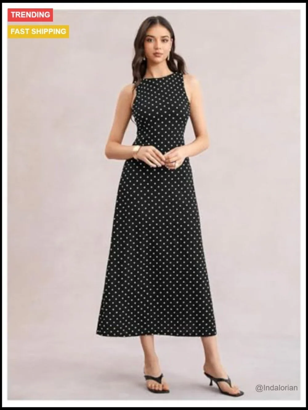 Polka Dots Backless Dress Sleeveless Formal Wrap Corset High Waist